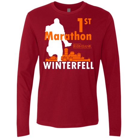 T-Shirts Cardinal / Small First marathon Men's Premium Long Sleeve