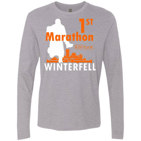 T-Shirts Heather Grey / Small First marathon Men's Premium Long Sleeve