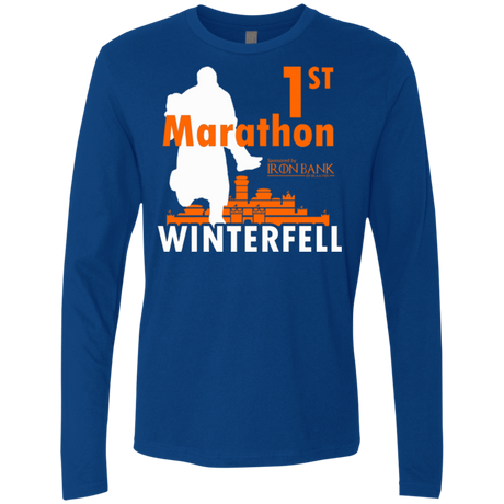 T-Shirts Royal / Small First marathon Men's Premium Long Sleeve