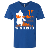 T-Shirts Royal / X-Small First marathon Men's Premium V-Neck