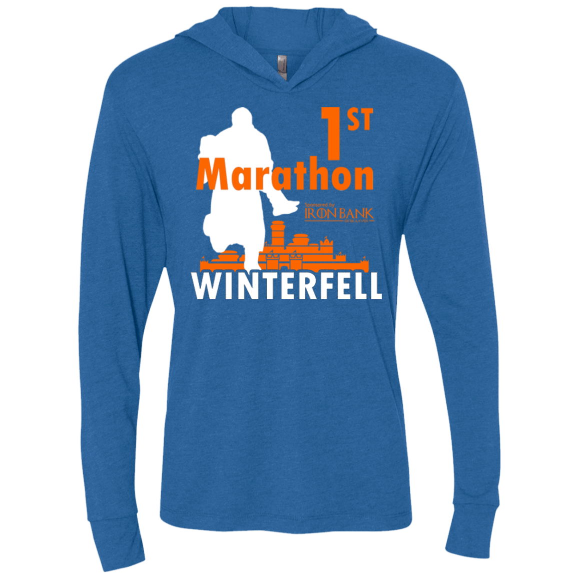 T-Shirts Vintage Royal / X-Small First marathon Triblend Long Sleeve Hoodie Tee