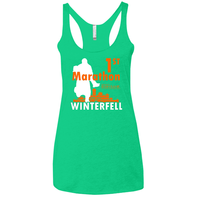 T-Shirts Envy / X-Small First marathon Women's Triblend Racerback Tank