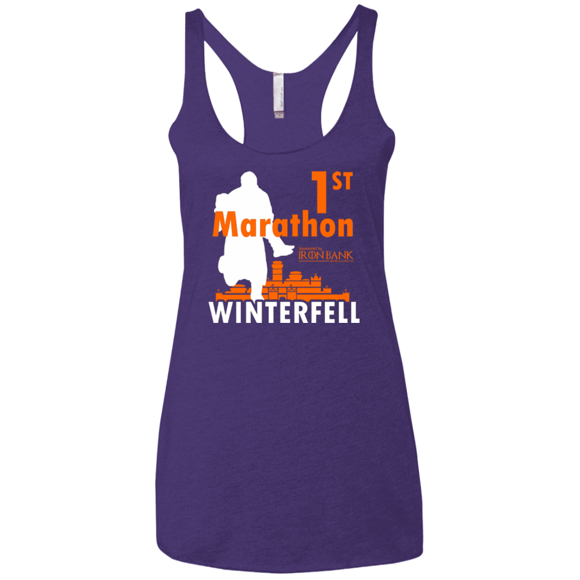 T-Shirts Purple / X-Small First marathon Women's Triblend Racerback Tank