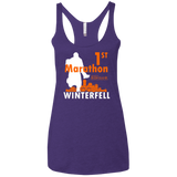 T-Shirts Purple / X-Small First marathon Women's Triblend Racerback Tank