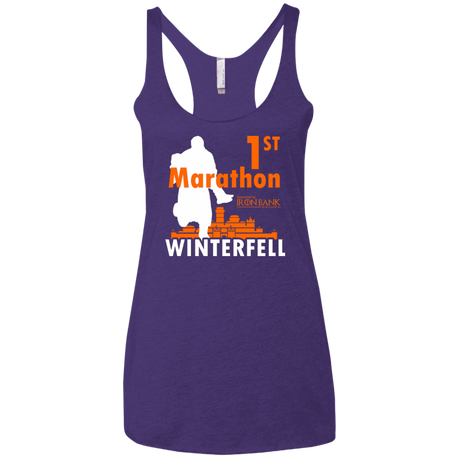 T-Shirts Purple / X-Small First marathon Women's Triblend Racerback Tank