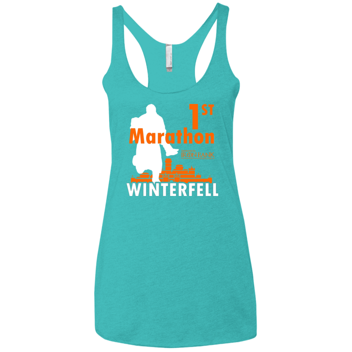 T-Shirts Tahiti Blue / X-Small First marathon Women's Triblend Racerback Tank