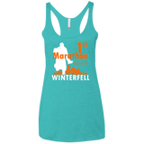 T-Shirts Tahiti Blue / X-Small First marathon Women's Triblend Racerback Tank