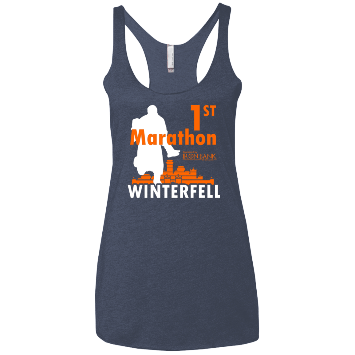T-Shirts Vintage Navy / X-Small First marathon Women's Triblend Racerback Tank