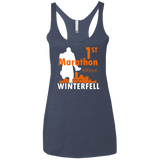 T-Shirts Vintage Navy / X-Small First marathon Women's Triblend Racerback Tank