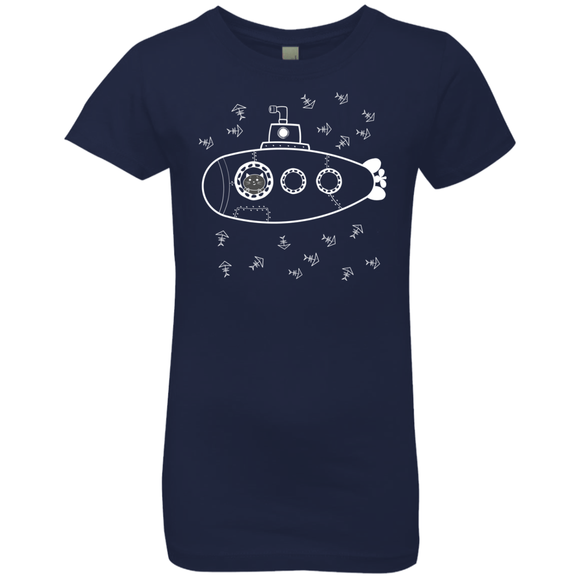 T-Shirts Midnight Navy / YXS Fish Watching Girls Premium T-Shirt