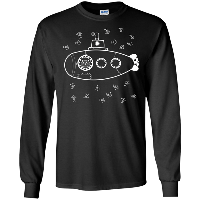 T-Shirts Black / S Fish Watching Men's Long Sleeve T-Shirt