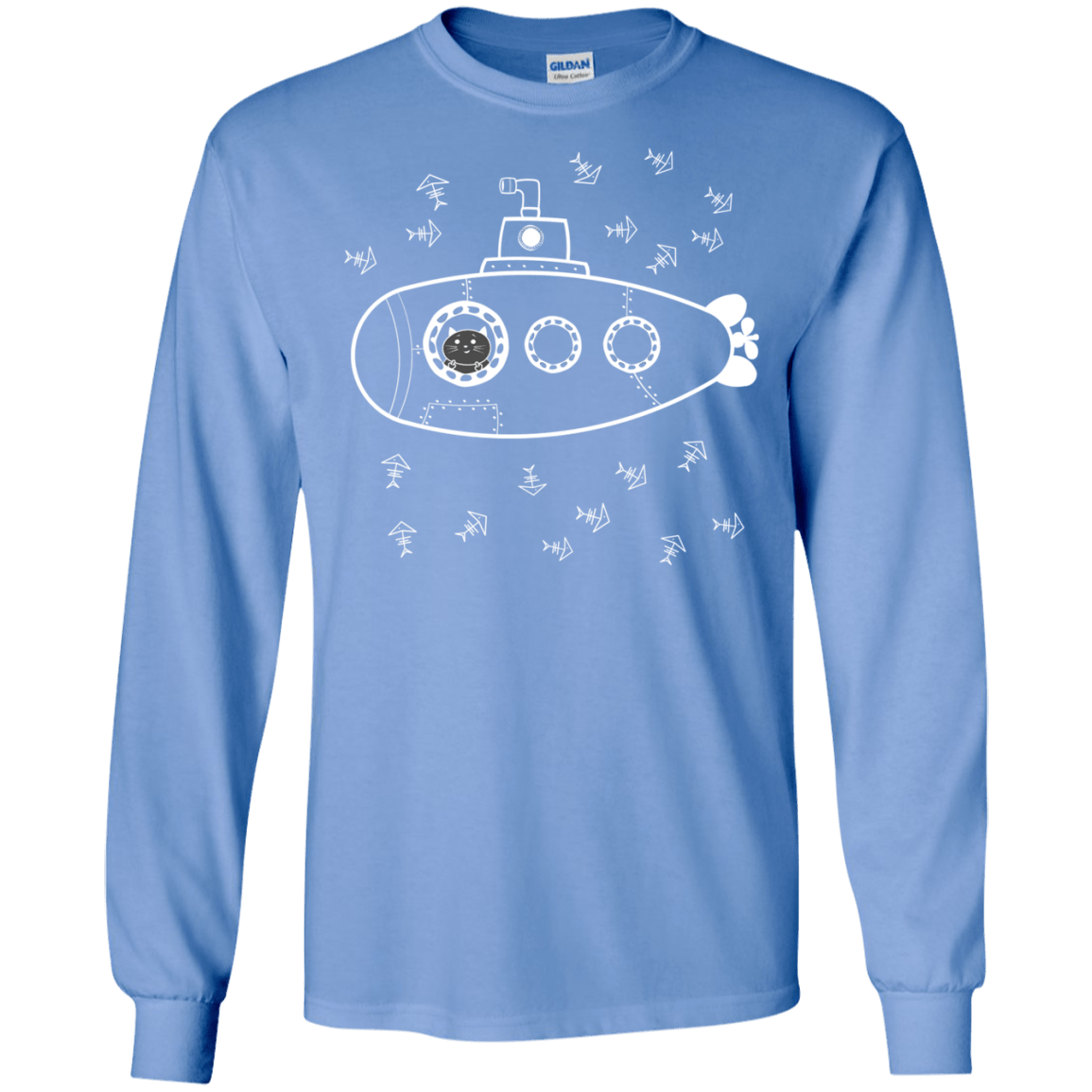 T-Shirts Carolina Blue / S Fish Watching Men's Long Sleeve T-Shirt