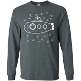 T-Shirts Dark Heather / S Fish Watching Men's Long Sleeve T-Shirt