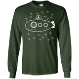 T-Shirts Forest Green / S Fish Watching Men's Long Sleeve T-Shirt