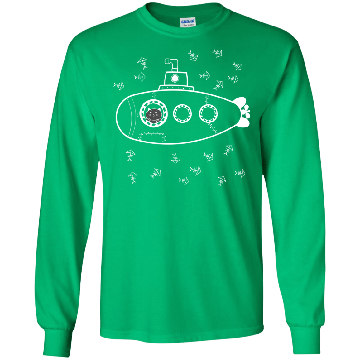 T-Shirts Irish Green / S Fish Watching Men's Long Sleeve T-Shirt