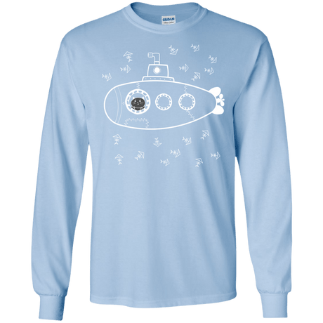 T-Shirts Light Blue / S Fish Watching Men's Long Sleeve T-Shirt