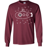 T-Shirts Maroon / S Fish Watching Men's Long Sleeve T-Shirt