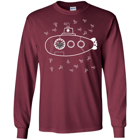 T-Shirts Maroon / S Fish Watching Men's Long Sleeve T-Shirt