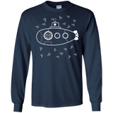 T-Shirts Navy / S Fish Watching Men's Long Sleeve T-Shirt