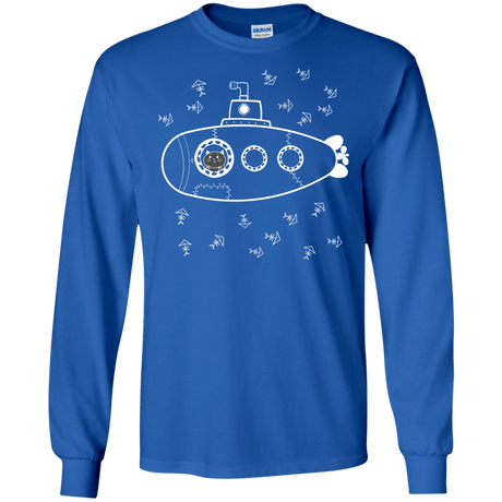 T-Shirts Royal / S Fish Watching Men's Long Sleeve T-Shirt