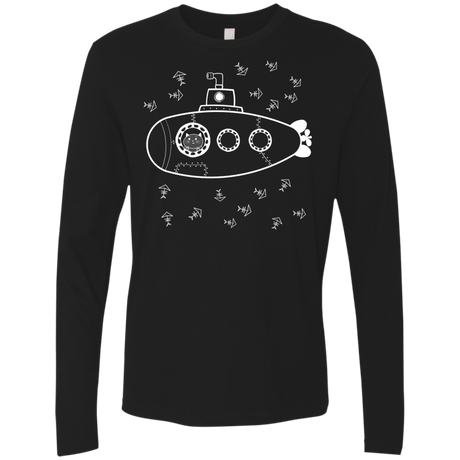 T-Shirts Black / S Fish Watching Men's Premium Long Sleeve