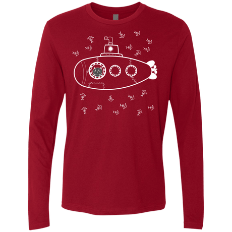 T-Shirts Cardinal / S Fish Watching Men's Premium Long Sleeve