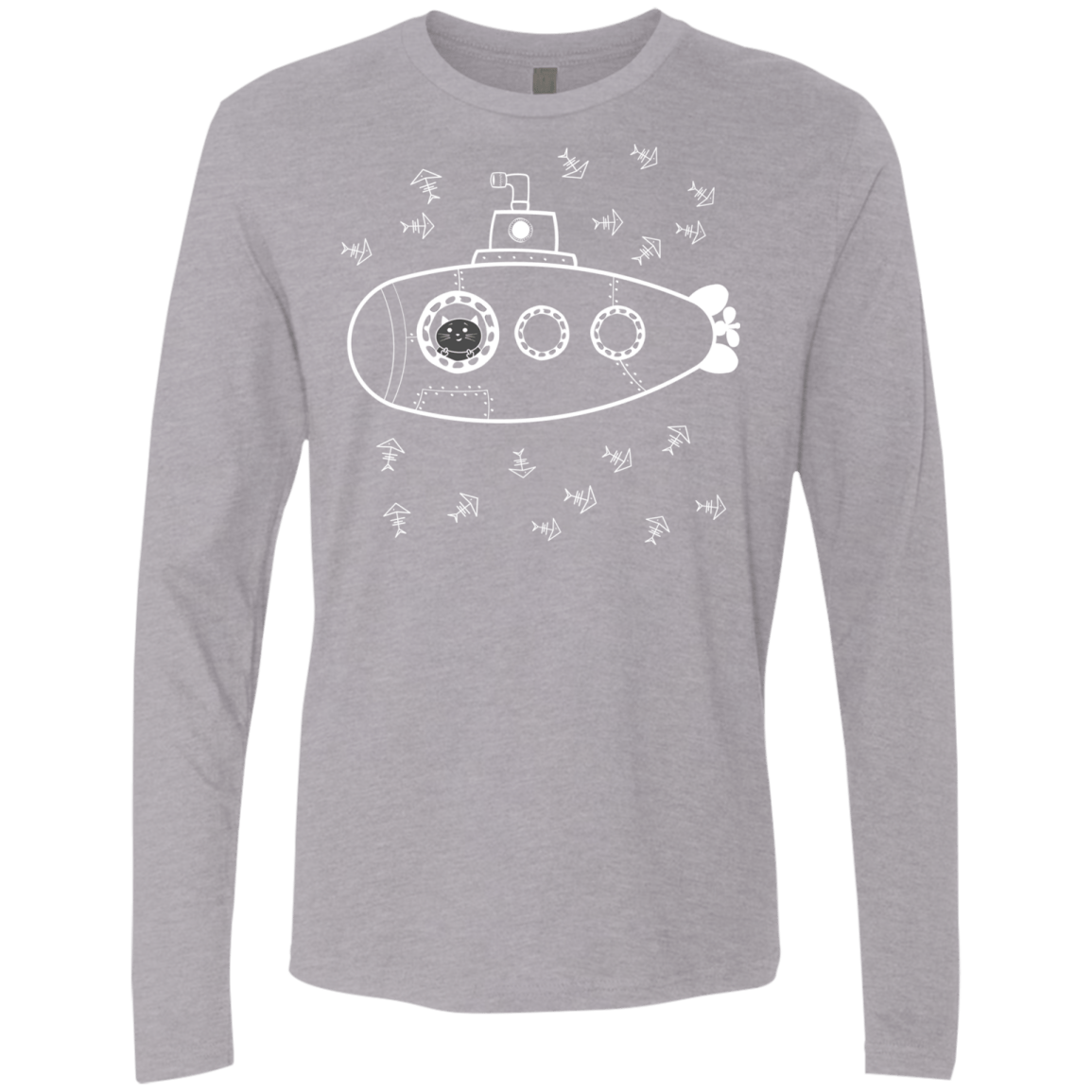 T-Shirts Heather Grey / S Fish Watching Men's Premium Long Sleeve