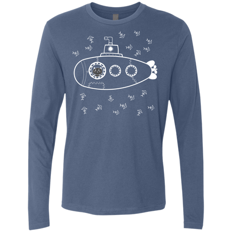 T-Shirts Indigo / S Fish Watching Men's Premium Long Sleeve