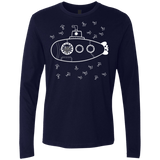 T-Shirts Midnight Navy / S Fish Watching Men's Premium Long Sleeve