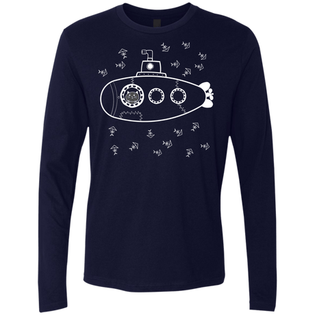 T-Shirts Midnight Navy / S Fish Watching Men's Premium Long Sleeve