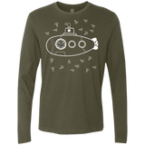 T-Shirts Military Green / S Fish Watching Men's Premium Long Sleeve