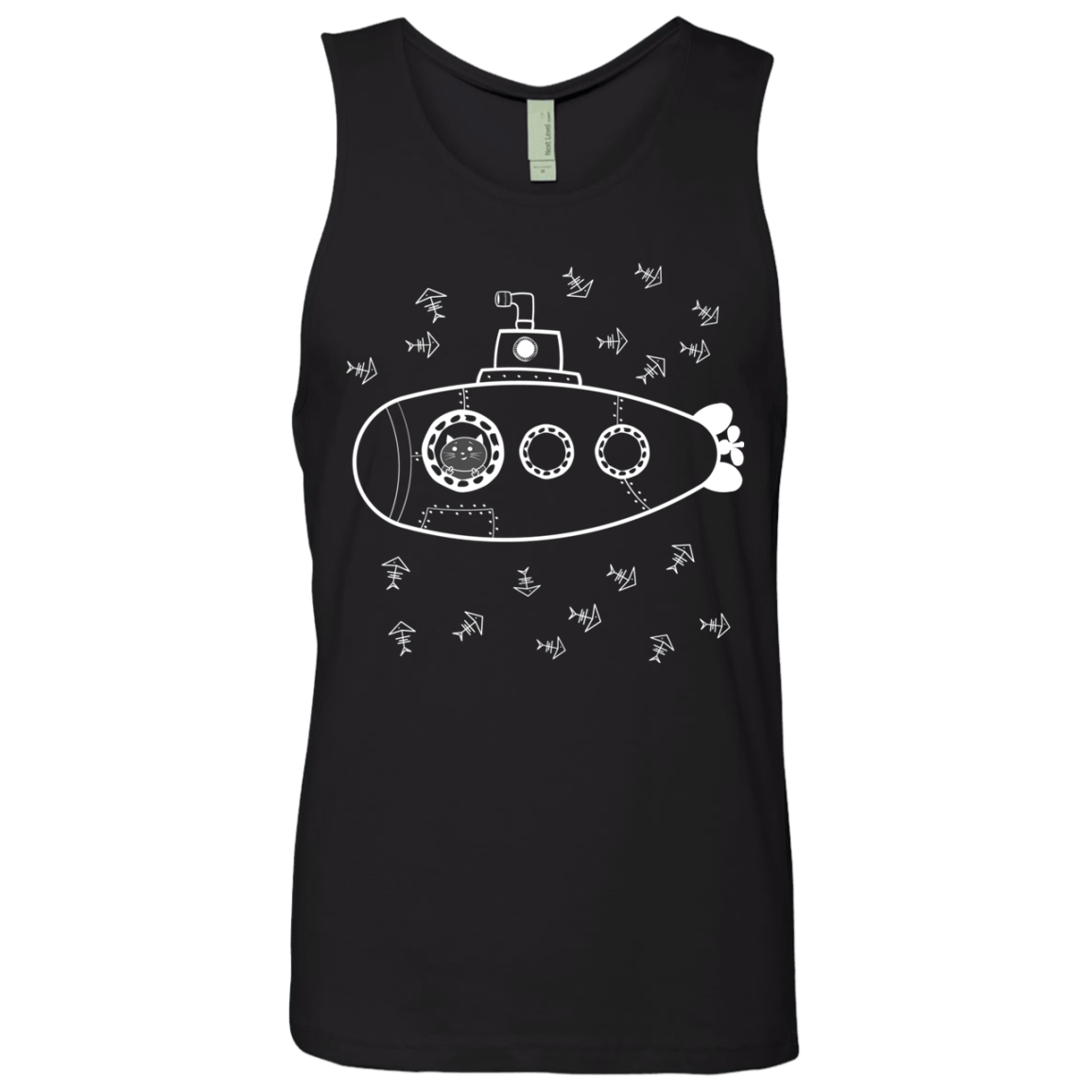 T-Shirts Black / S Fish Watching Men's Premium Tank Top