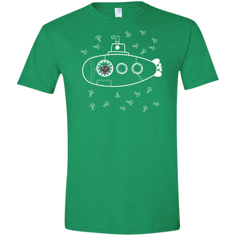 T-Shirts Heather Irish Green / S Fish Watching Men's Semi-Fitted Softstyle