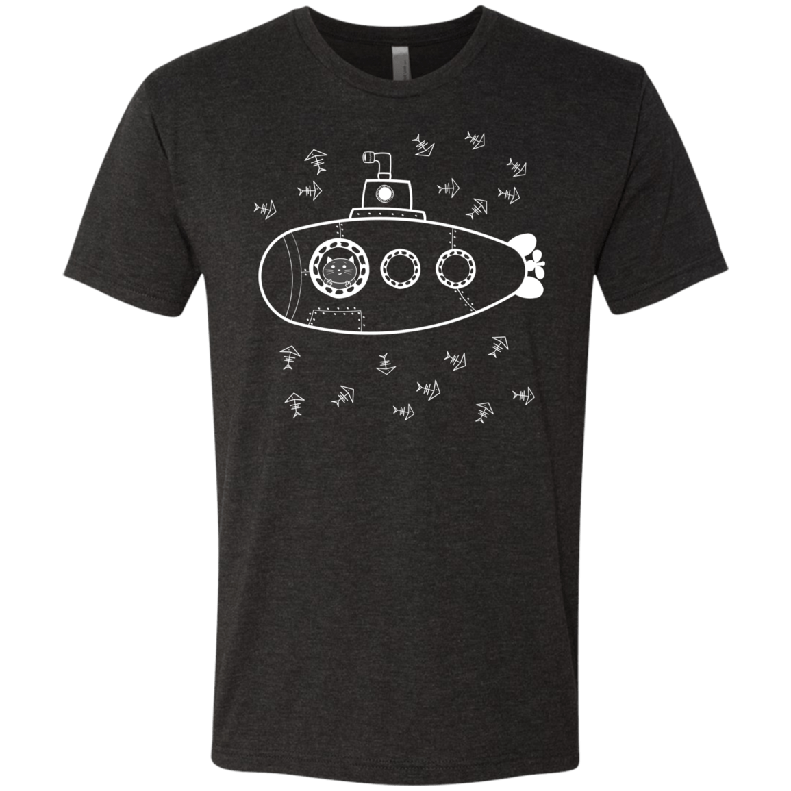 T-Shirts Vintage Black / S Fish Watching Men's Triblend T-Shirt