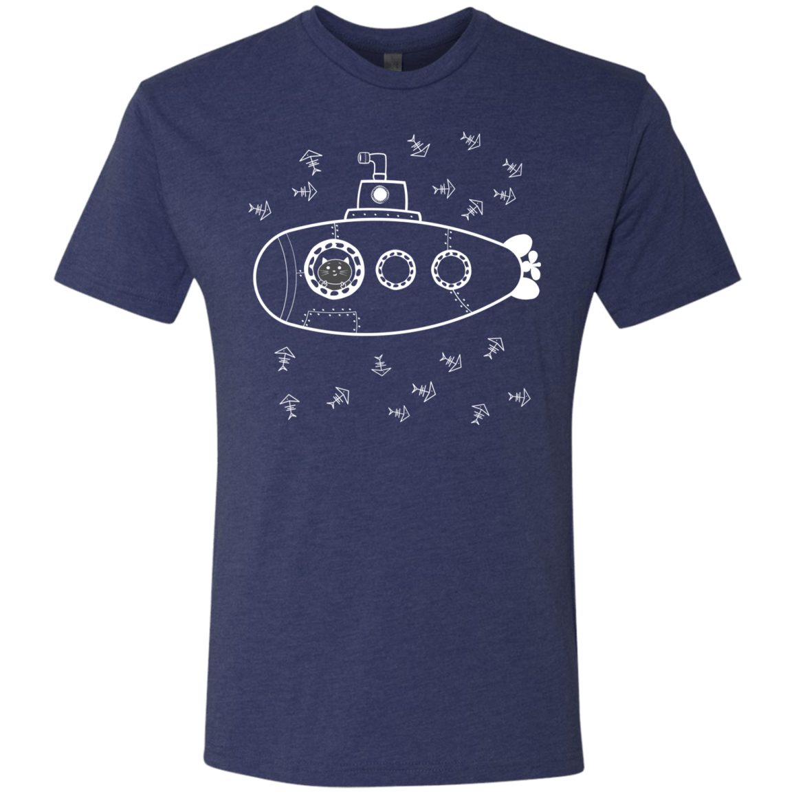 T-Shirts Vintage Navy / S Fish Watching Men's Triblend T-Shirt