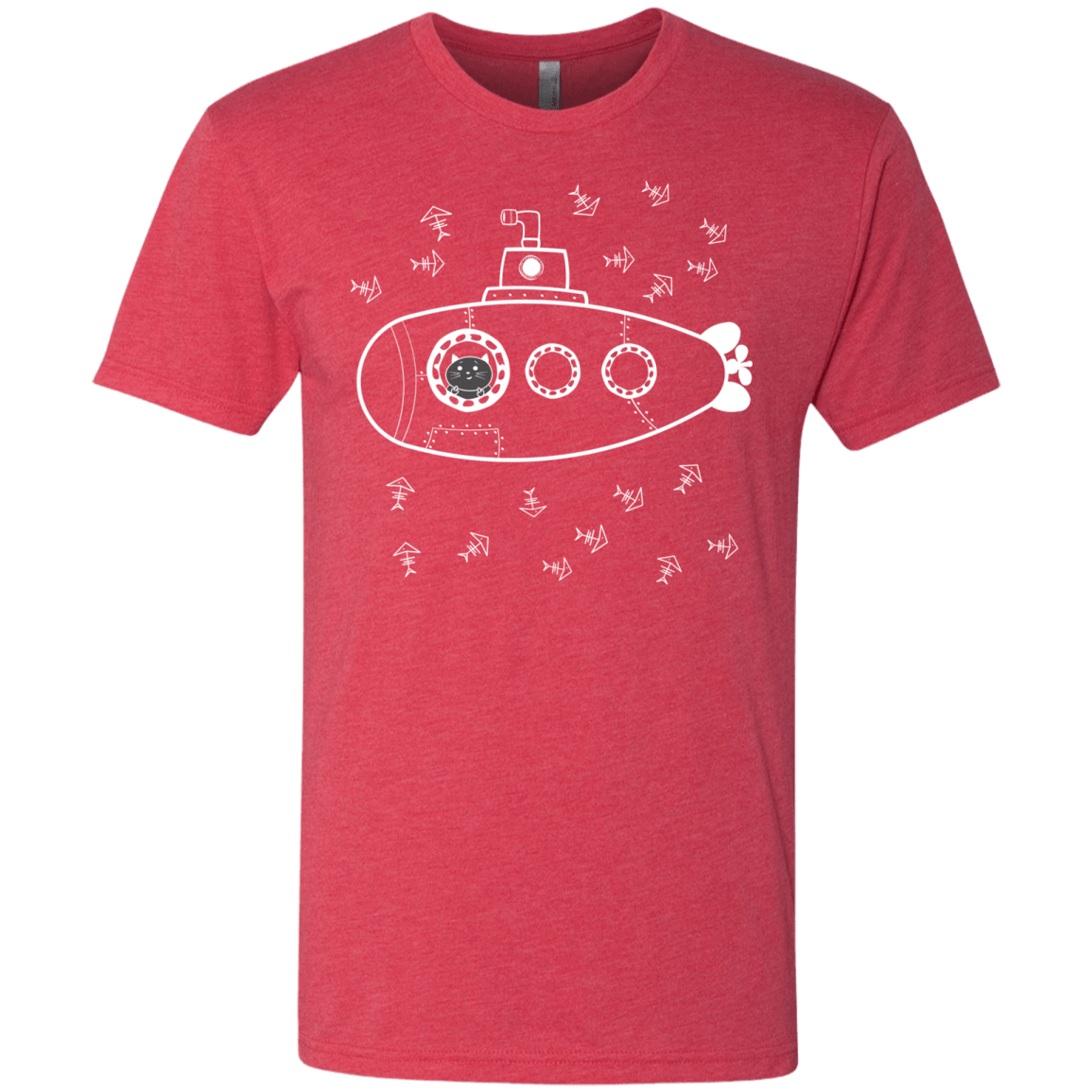 T-Shirts Vintage Red / S Fish Watching Men's Triblend T-Shirt