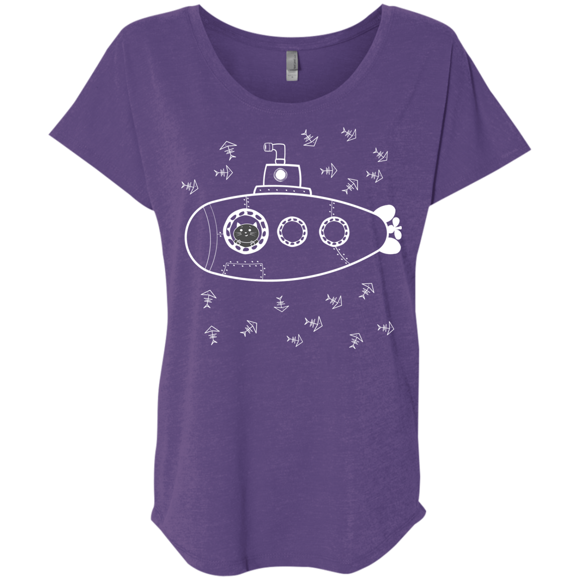 T-Shirts Purple Rush / X-Small Fish Watching Triblend Dolman Sleeve