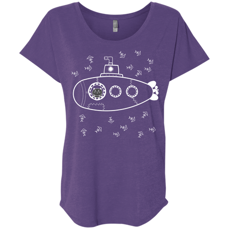 T-Shirts Purple Rush / X-Small Fish Watching Triblend Dolman Sleeve