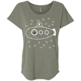 T-Shirts Venetian Grey / X-Small Fish Watching Triblend Dolman Sleeve