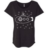 T-Shirts Vintage Black / X-Small Fish Watching Triblend Dolman Sleeve