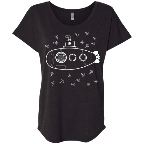 T-Shirts Vintage Black / X-Small Fish Watching Triblend Dolman Sleeve