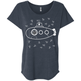 T-Shirts Vintage Navy / X-Small Fish Watching Triblend Dolman Sleeve