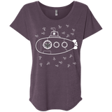 T-Shirts Vintage Purple / X-Small Fish Watching Triblend Dolman Sleeve