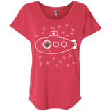 T-Shirts Vintage Red / X-Small Fish Watching Triblend Dolman Sleeve