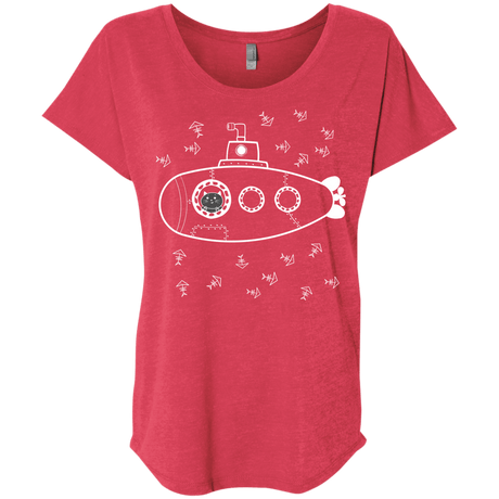 T-Shirts Vintage Red / X-Small Fish Watching Triblend Dolman Sleeve