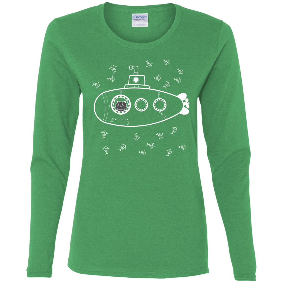 T-Shirts Irish Green / S Fish Watching Women's Long Sleeve T-Shirt