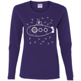T-Shirts Purple / S Fish Watching Women's Long Sleeve T-Shirt