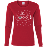 T-Shirts Red / S Fish Watching Women's Long Sleeve T-Shirt