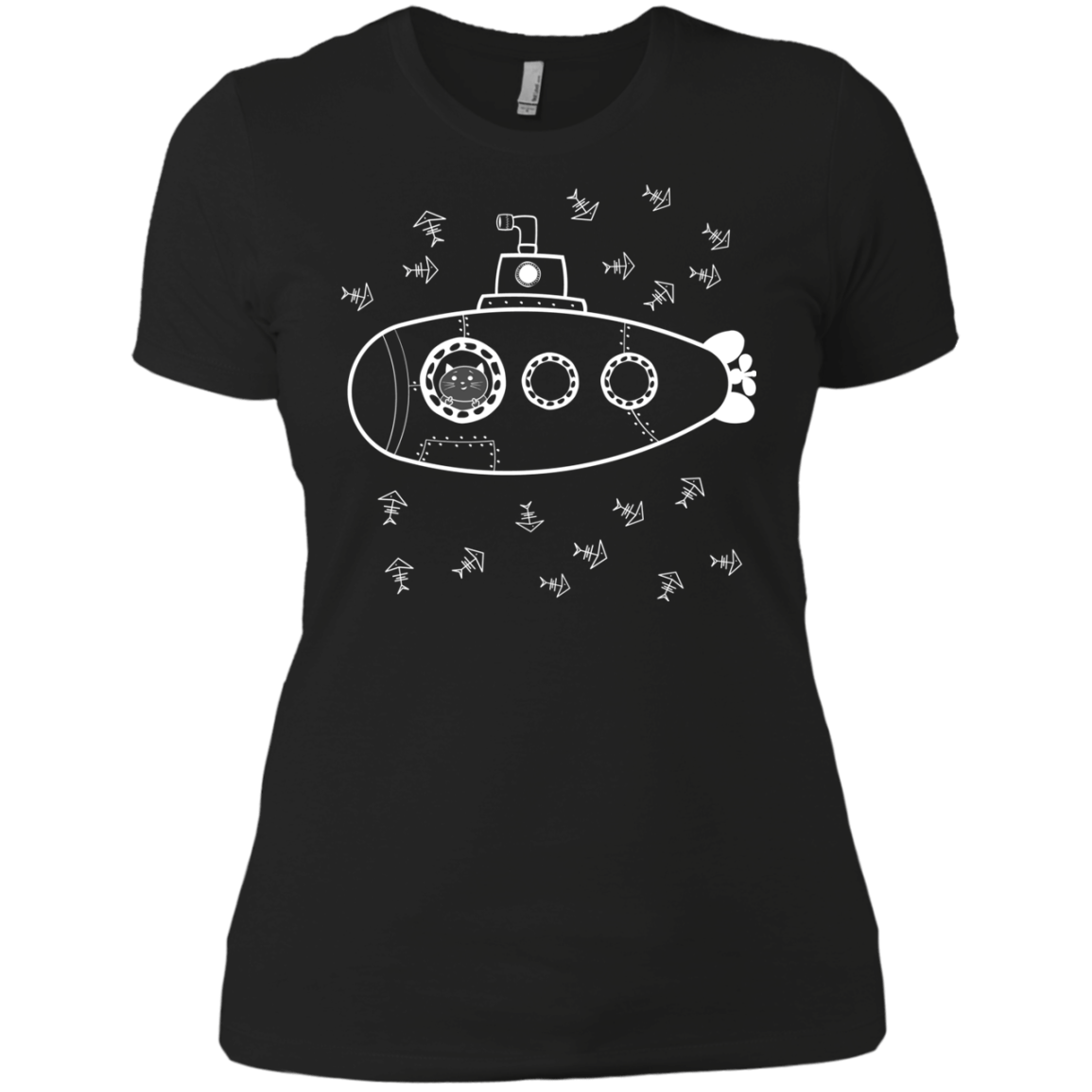 T-Shirts Black / X-Small Fish Watching Women's Premium T-Shirt