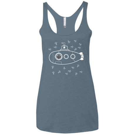 T-Shirts Indigo / X-Small Fish Watching Women's Triblend Racerback Tank